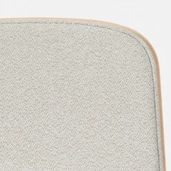 Chaise en tissu gris et cadre argenté Touchwood - Hem