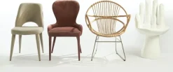 Chaise en tissu gris Holy - Pols Potten