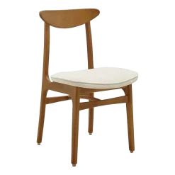 Chaise en tissu marbre blanc et frêne foncé 52 x 45 Série 200-190 Mix - 366 Concept