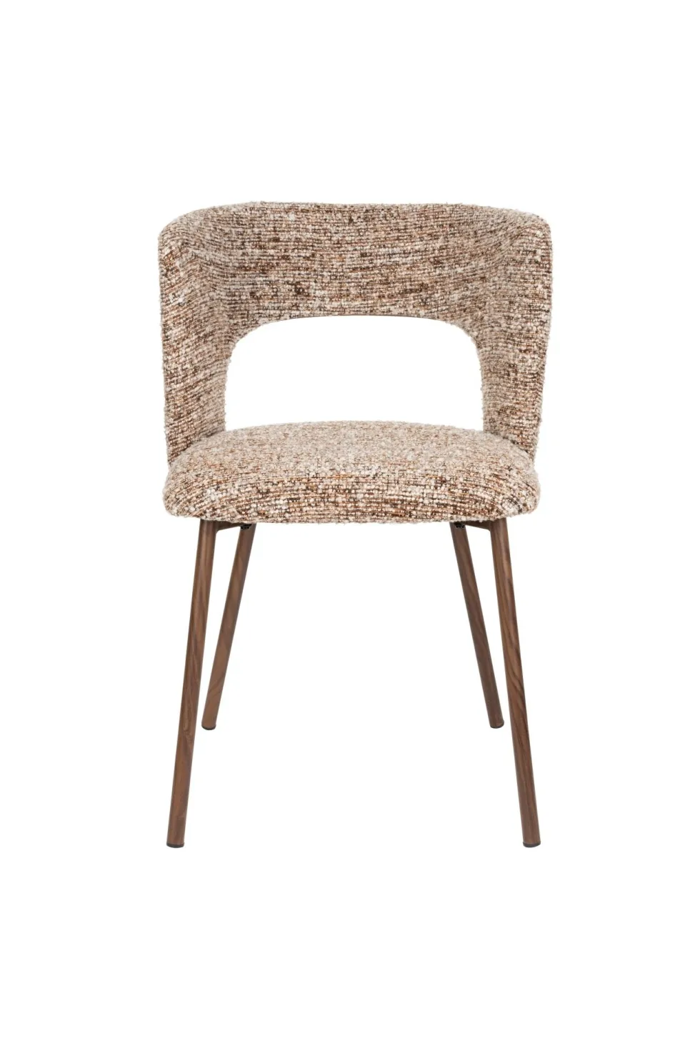 Chaise en tissu marron et métal Arven - The Cool Republic