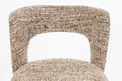 Chaise en tissu marron et métal Arven - The Cool Republic