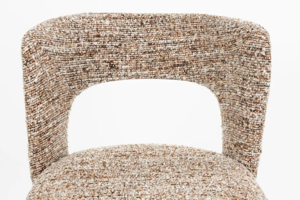 Chaise en tissu marron et métal Arven - The Cool Republic