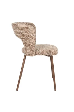 Chaise en tissu marron et métal Arven - The Cool Republic