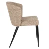 Chaise en tissu marron et métal noir Georgia - Dutchbone