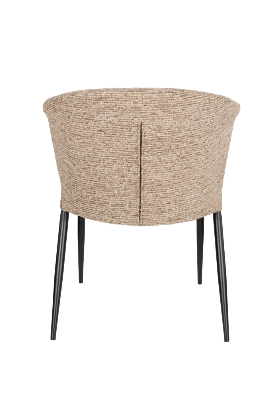 Chaise en tissu marron et métal noir Georgia - Dutchbone