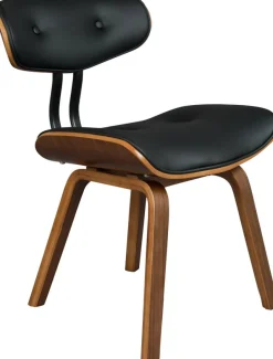 Chaise en tissu noir et bois de frêne Blackwood - Dutchbone