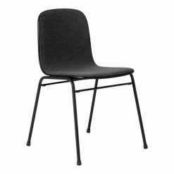 Chaise en tissu noir et cadre noir Touchwood - Hem