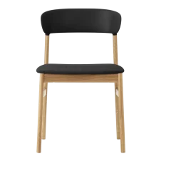 Chaise en tissu noir remix 173 et chêne Herit - Normann Copenhagen