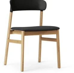 Chaise en tissu noir remix 173 et chêne Herit - Normann Copenhagen