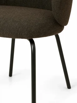 Chaise en tissu noir sur pieds noirs 69 x 69 cm Rico - Ferm Living