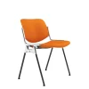 Chaise en tissu orange et acier chromé DSC 106 - Anonima Castelli