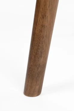 Chaise en tissu vert et bois d'hévéa Velore - Dutchbone