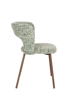 Chaise en tissu vert et métal Arven - The Cool Republic