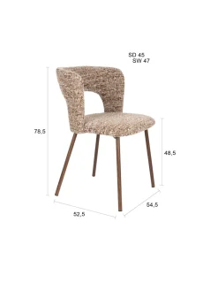 Chaise en tissu vert et métal Arven - The Cool Republic