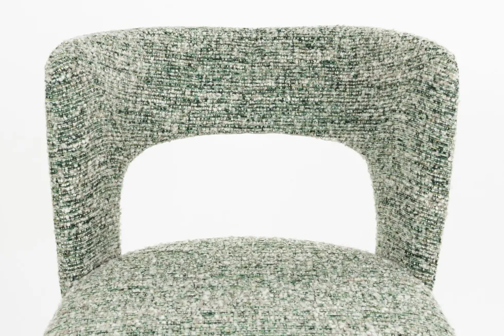 Chaise en tissu vert et métal Arven - The Cool Republic
