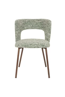 Chaise en tissu vert et métal Arven - The Cool Republic