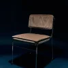 Chaise en velours marron et acier chromé Endless - HKLiving