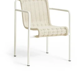 Chaise extérieure en cordons et acier crème 63x66x80cm Cord - Hay
