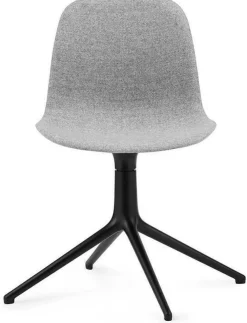 Chaise Form Chair Swivel 4L Full Uph. Black Alu - Normann Copenhagen