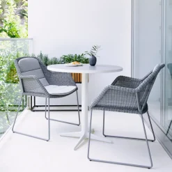 Chaise grise avec coussin gris Breeze - Cane-Line