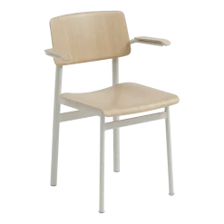 Chaise grise et bois naturel Loft - Muuto