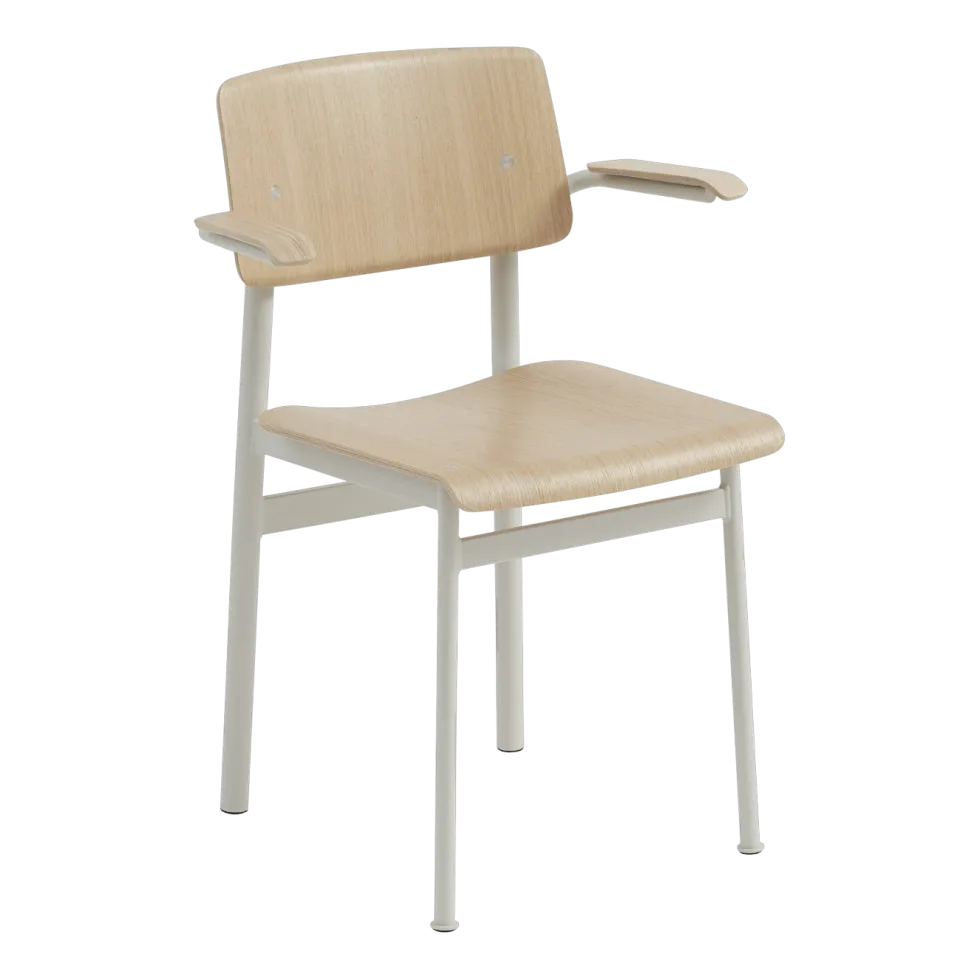 Chaise grise et bois naturel Loft - Muuto