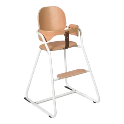Chaise haute bébé blanche et hêtre + baby set Tibu - Charlie Crane