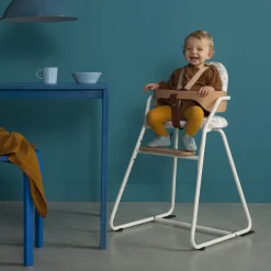 Chaise haute bébé blanche et hêtre Tibu - Charlie Crane