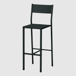 Chaise haute en acier mat anthracite 110 cm Take - Matière Grise