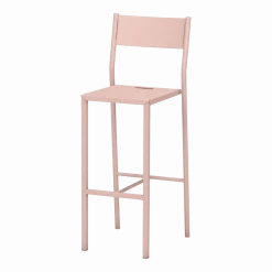Chaise haute en acier mat baby pink 110 cm Take - Matière Grise