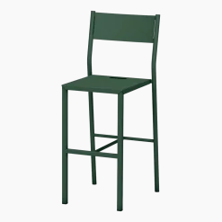 Chaise haute en acier mat olive 99 cm Take - Matière Grise