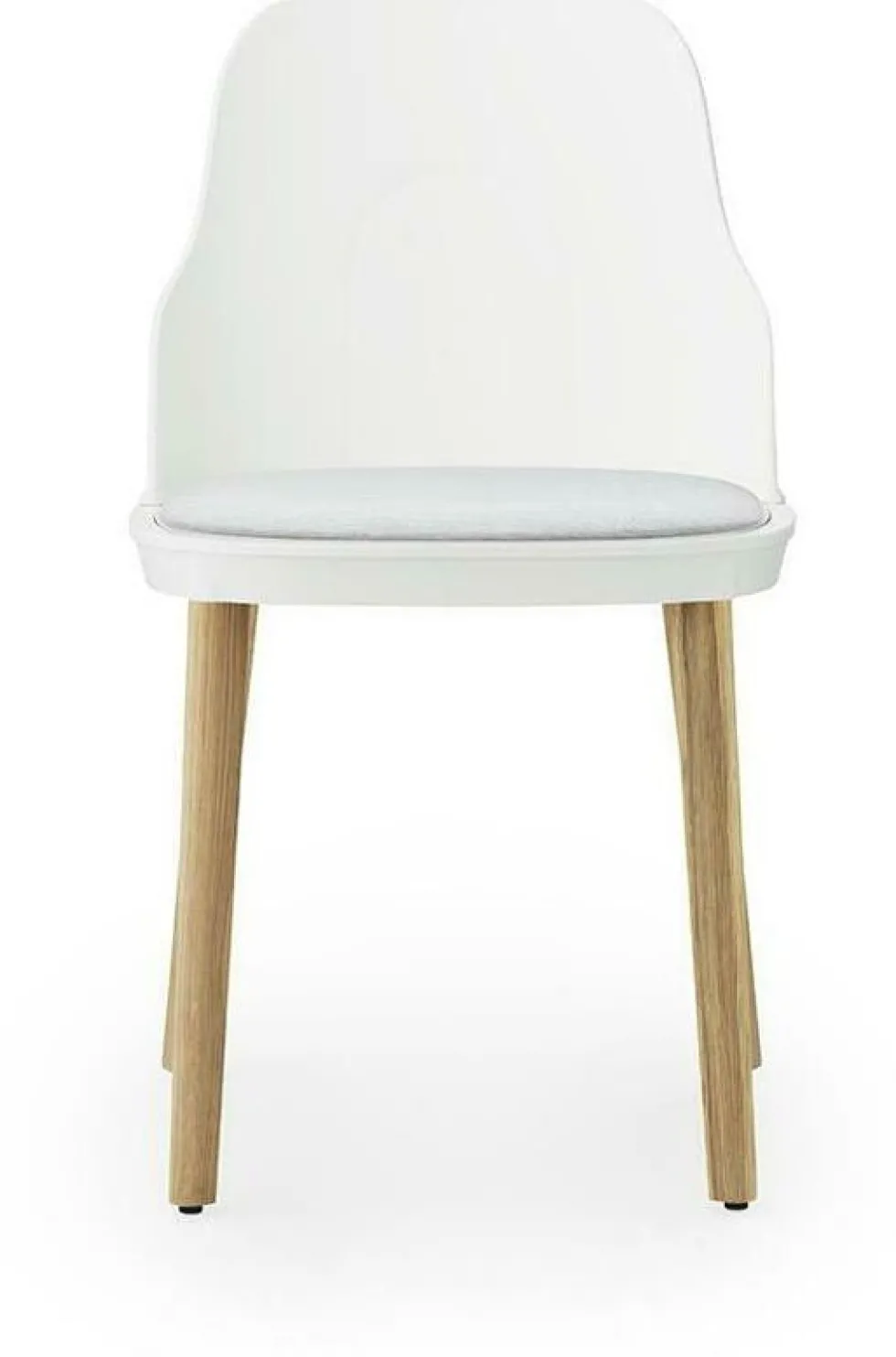 Chaise à l'assise en tissu canvas blanc et au piètement en chêne Allez blanc - Normann Copenhagen