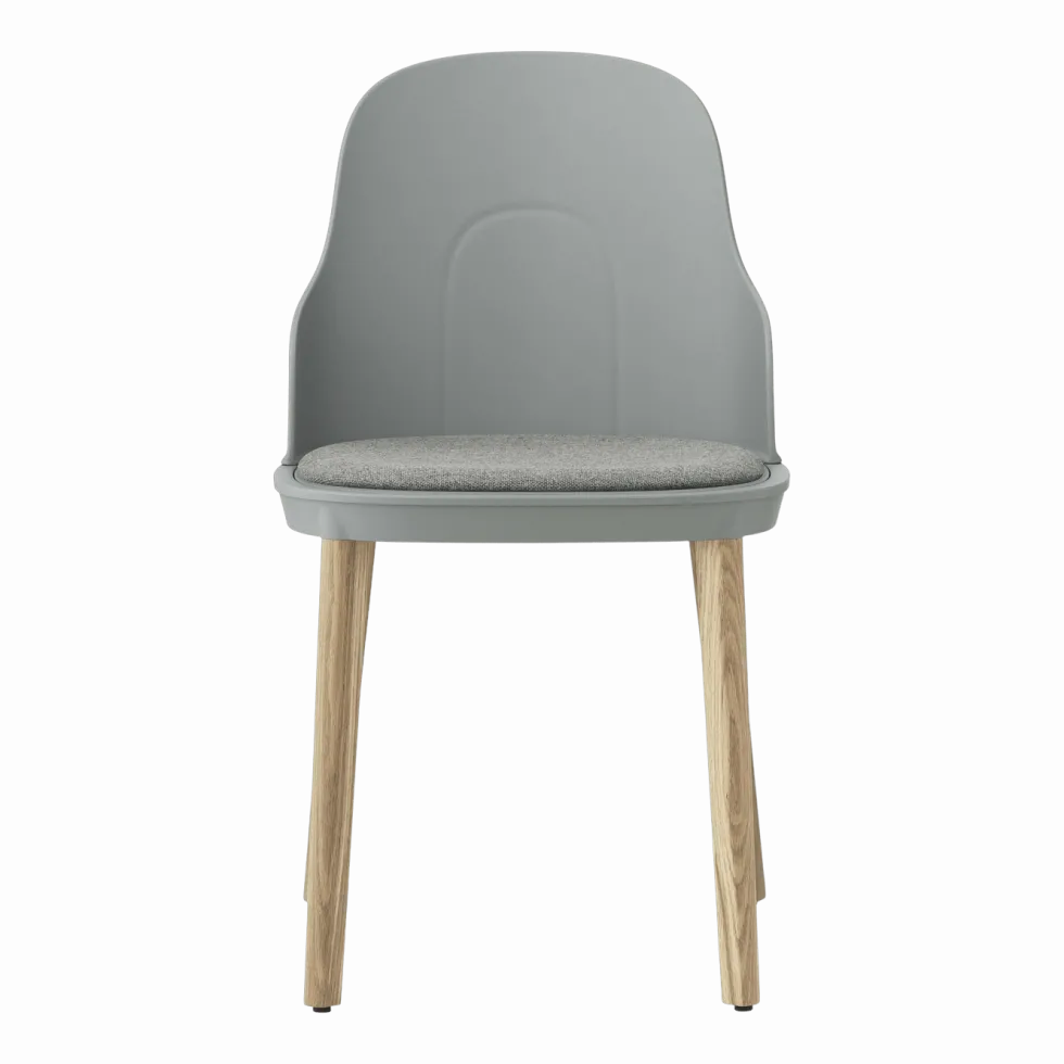 Chaise à l'assise en tissu MLF gris et au piètement en chêne Allez Grey - Normann Copenhagen