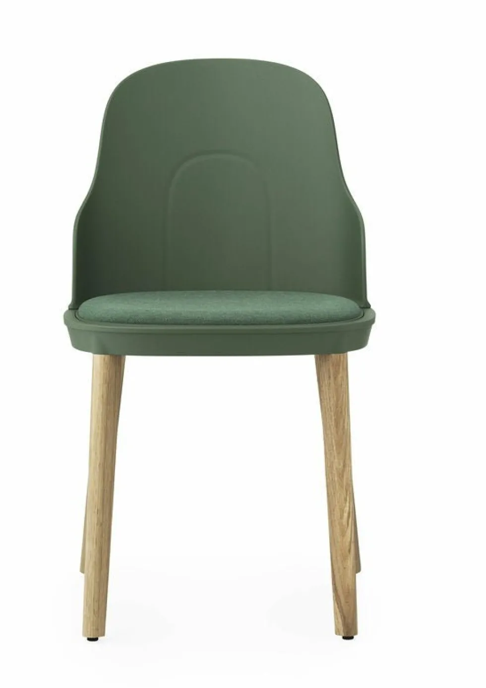 Chaise à l'assise en tissu MLF vert parc et au piètement en chêne Allez Park vert - Normann Copenhagen