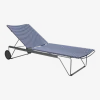 Chaise longue ajustable en métal et plastique bleu pigeon Click - Houe