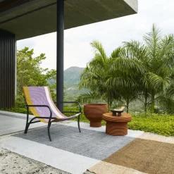 Chaise longue de jardin en acier noir Maraca - Ames