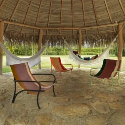 Chaise longue de jardin en acier vert Maraca - Ames