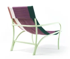 Chaise longue de jardin en acier vert Maraca - Ames