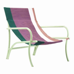 Chaise longue de jardin en acier vert Maraca - Ames