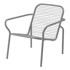Chaise longue d'extérieur en acier avec accoudoirs gris Vig - Normann Copenhagen