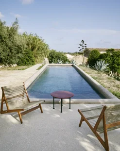 Chaise longue d'extérieur en bois iroko huilé MR01 Initial - Gubi