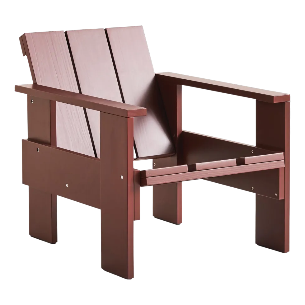 Chaise longue d'extérieur en pin Iron red Crate - Hay