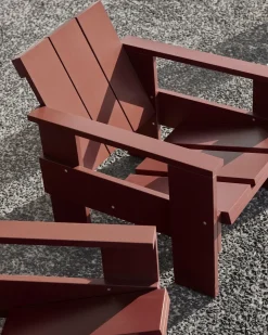 Chaise longue d'extérieur en pin Iron red Crate - Hay