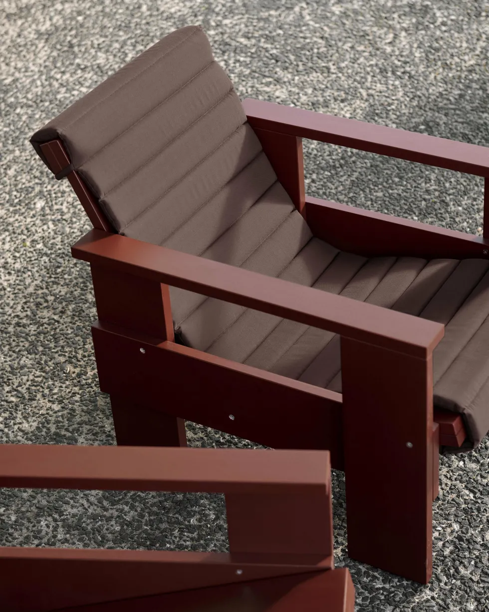 Chaise longue d'extérieur en pin Iron red Crate - Hay