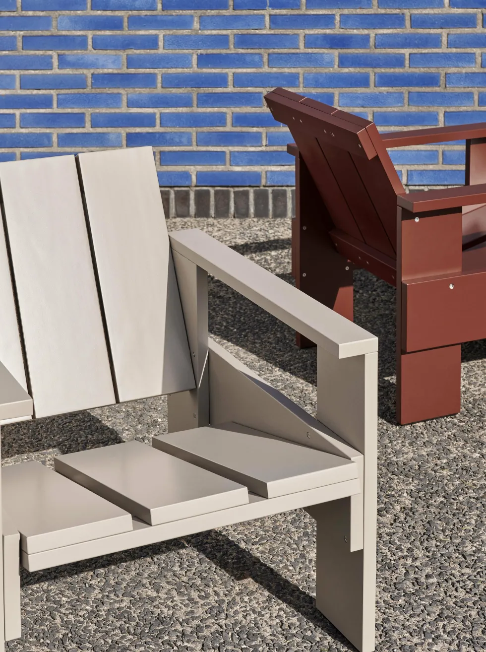 Chaise longue d'extérieur en pin Iron red Crate - Hay