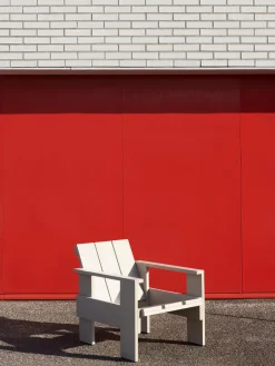 Chaise longue d'extérieur en pin London fog Crate - Hay