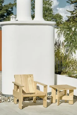 Chaise longue d'extérieur en pin naturel lanche Crate - Hay