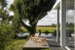 Chaise longue d'extérieur en pin naturel lanche Crate - Hay