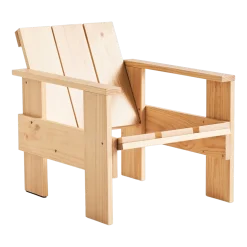 Chaise longue d'extérieur en pin naturel lanche Crate - Hay