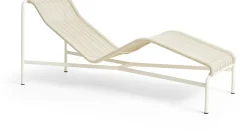 Chaise longue en corde et acier crème 65x164x70cm Palissade - Hay